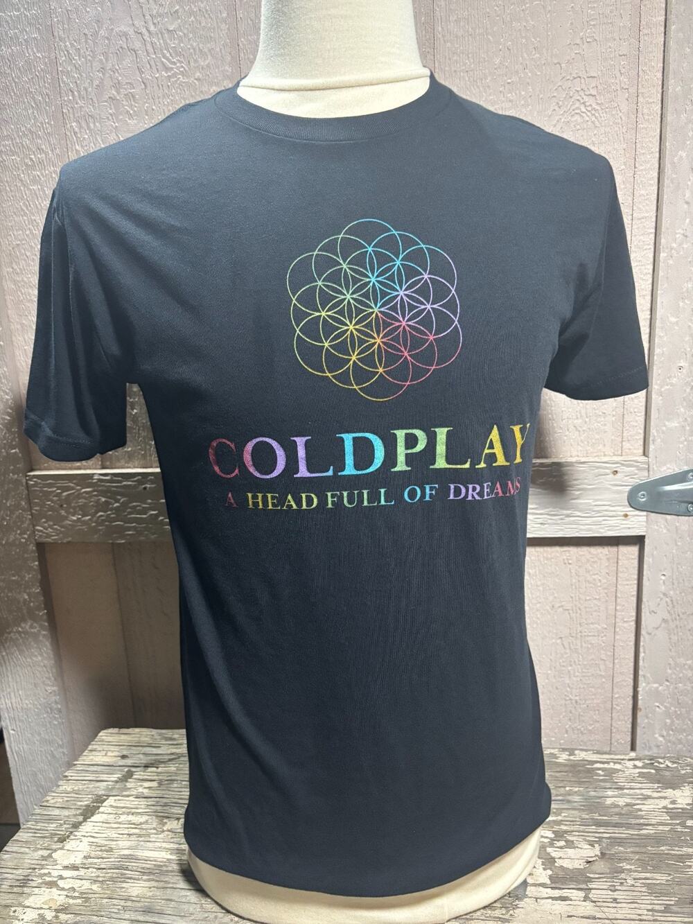 Coldplay Black T Shirt Size Medium rock band concert tour shirt 2017 Next Level